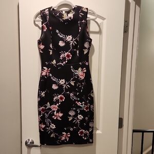 Calvin Klein Black Floral Mini Dress